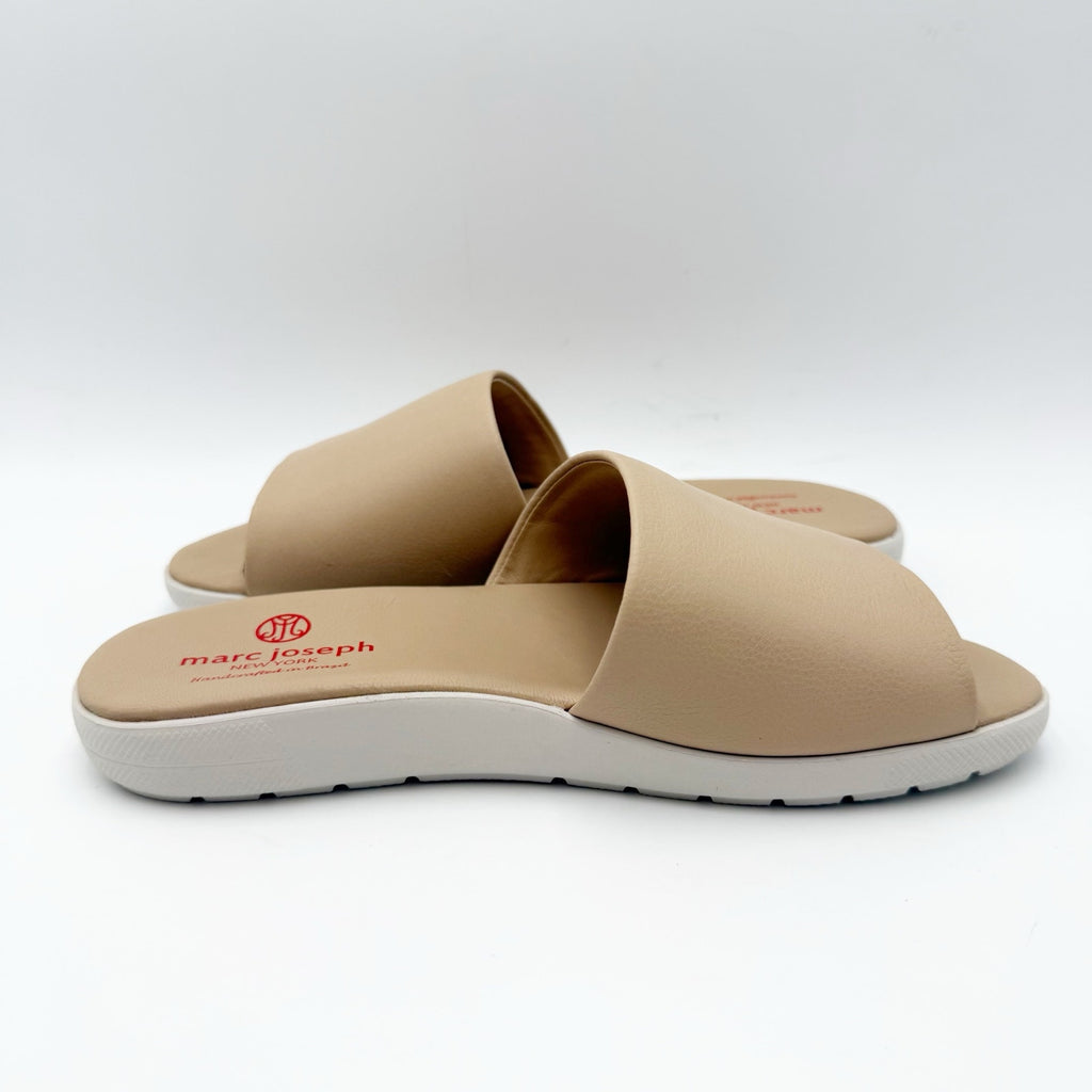 Marc Joseph New York Womens Elisabeth Slide Sandals US 5 Blush Nude Leather NIB