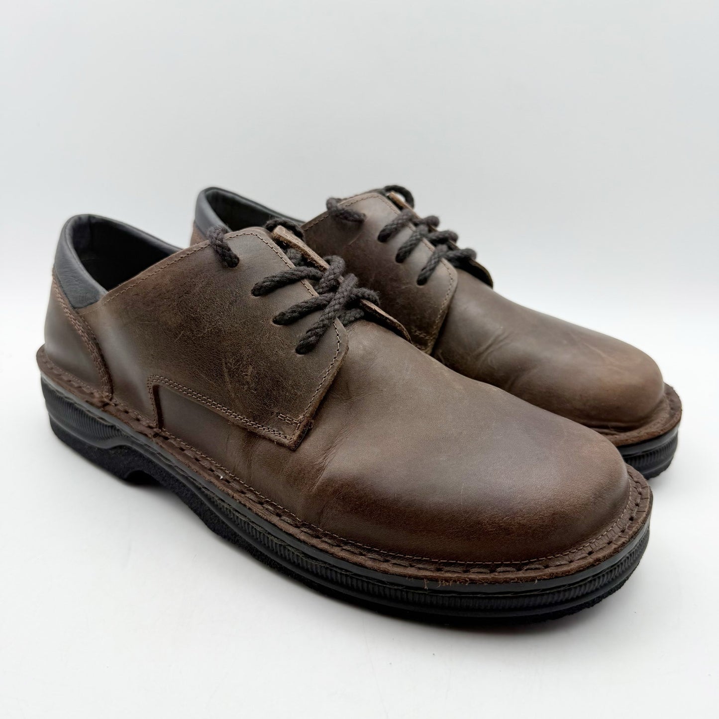 Naot Mens Denali Oxford Shoes EU 44 US 11 Brown Leather Lace Up NIB