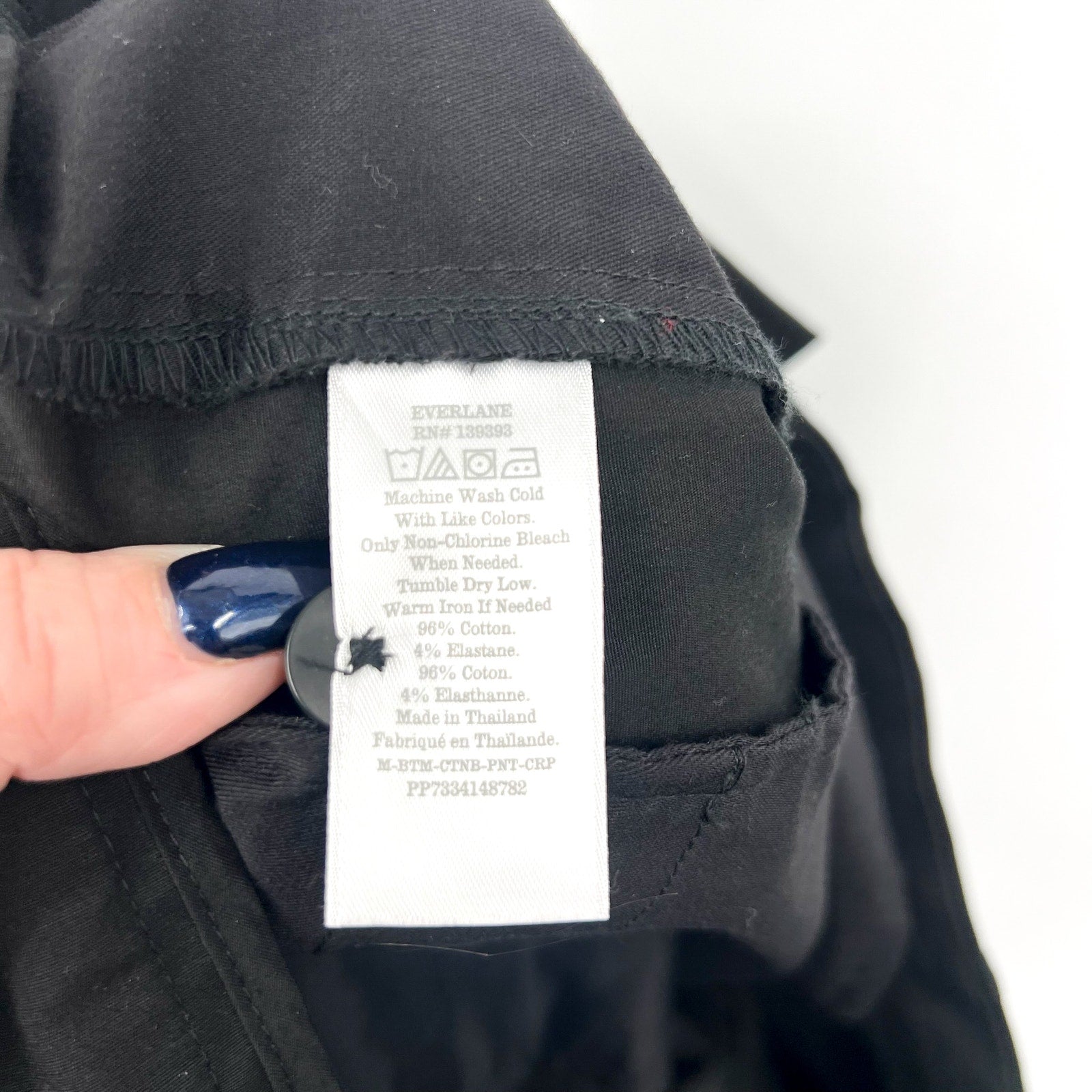 Everlane Mens The Athletic Fit Air Chino Pants 34x30 Black Flat Front NWT
