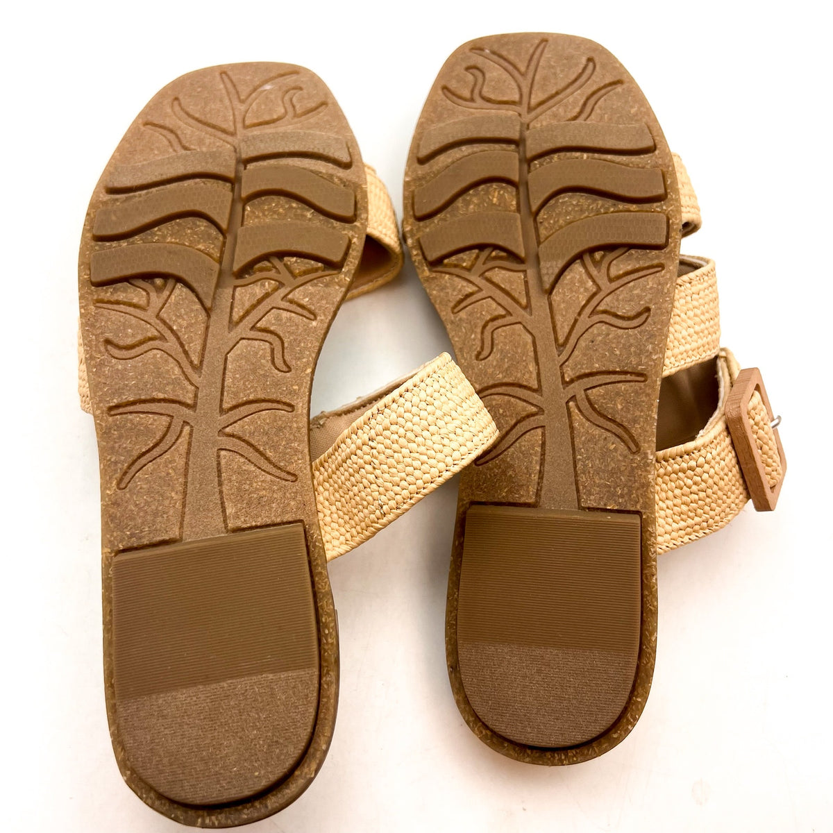 DR. SCHOLL'S Womens Paradise Now Slide Sandals Size 8.5 EU 38.5 Tan Natural NWOB