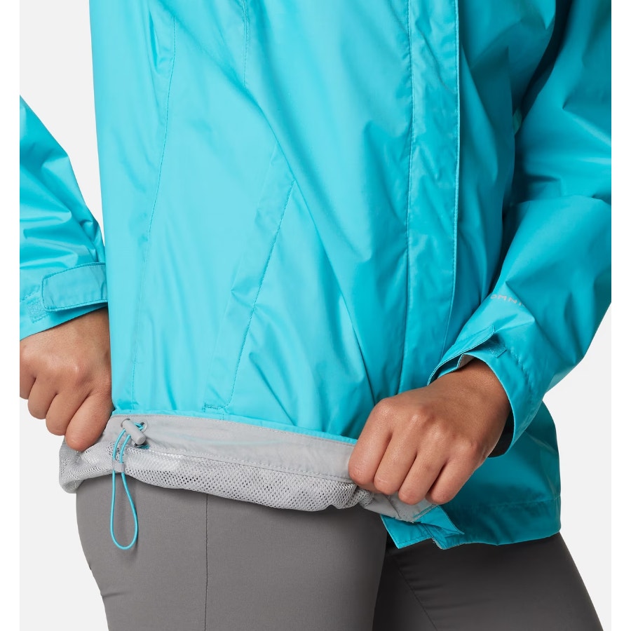 Columbia Women’s Arcadia II Rain Jacket XS Geyser Blue Hooded Waterproof NWT