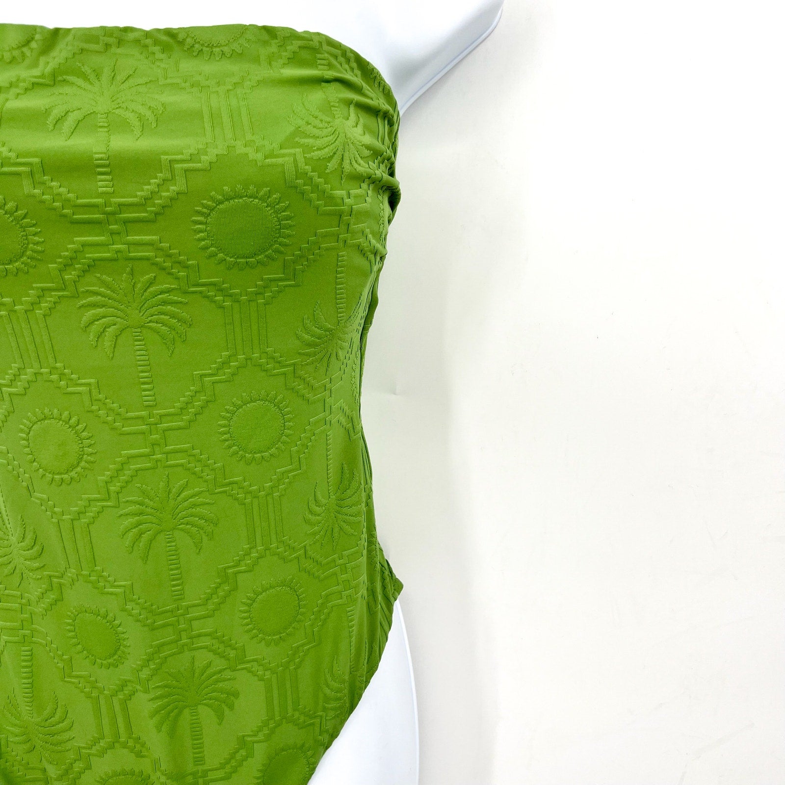 SEAFOLLY Oasis Bandeau One Piece Swimsuit Size 10 DD Sage Green Underwire NWT