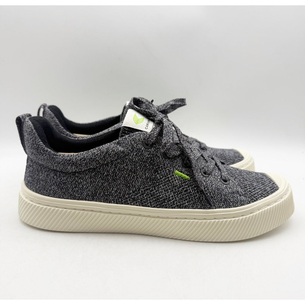Cariuma Womens IBI Low Sneakers Size 8.5 Stone Grey Bamboo Knit Casual NIB