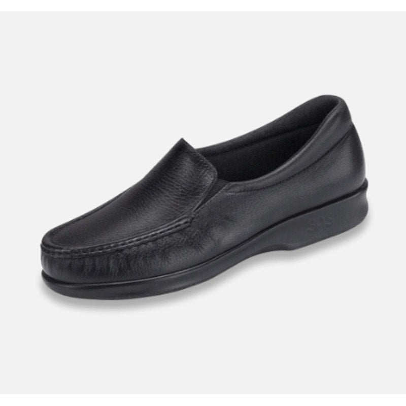 SAS Womens Twin Slip On Walking Shoes US 9.5 M EU 40-41 Black Leather NIB