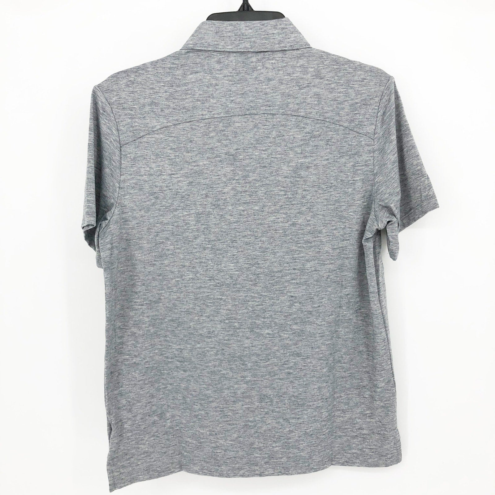 Ministry of Supply Mens Zip Polo Shirt XS Light Grey Composite Merino NWT