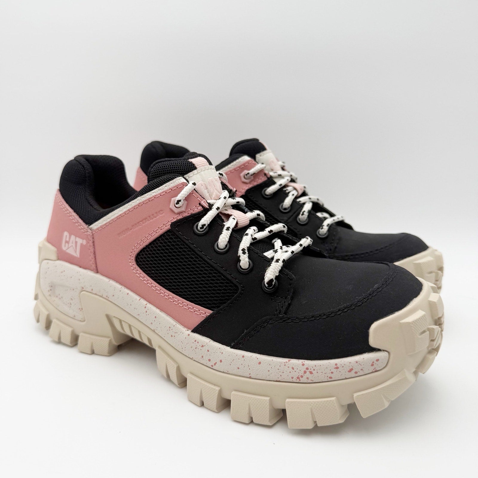 Caterpillar Womens Invader Sport CT Work Sneakers Size 9 M Black Pink SR NWOB