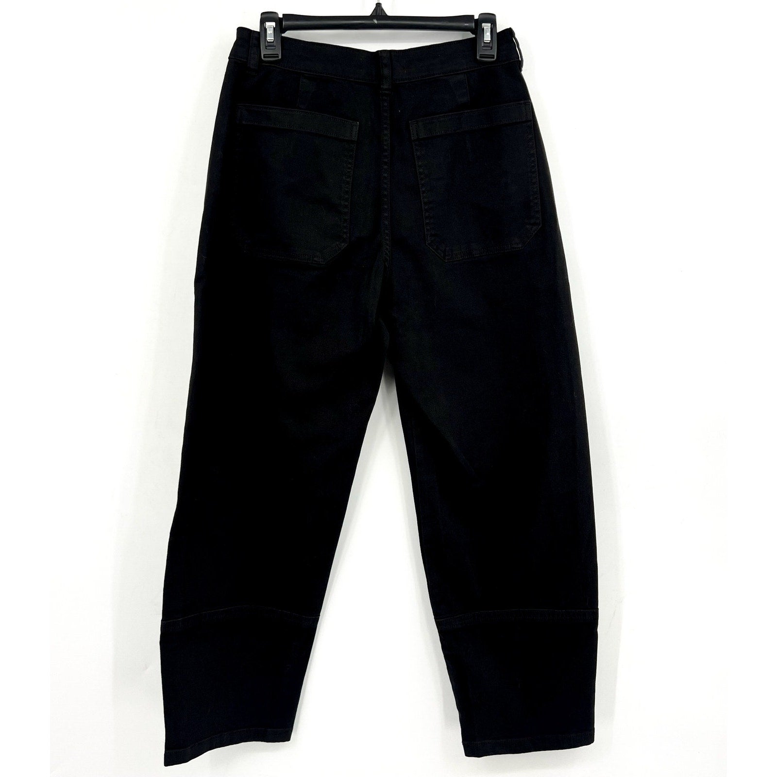 EVERLANE Women's The Utility Barrel Pants Size 10 Black Cotton Twill NWT