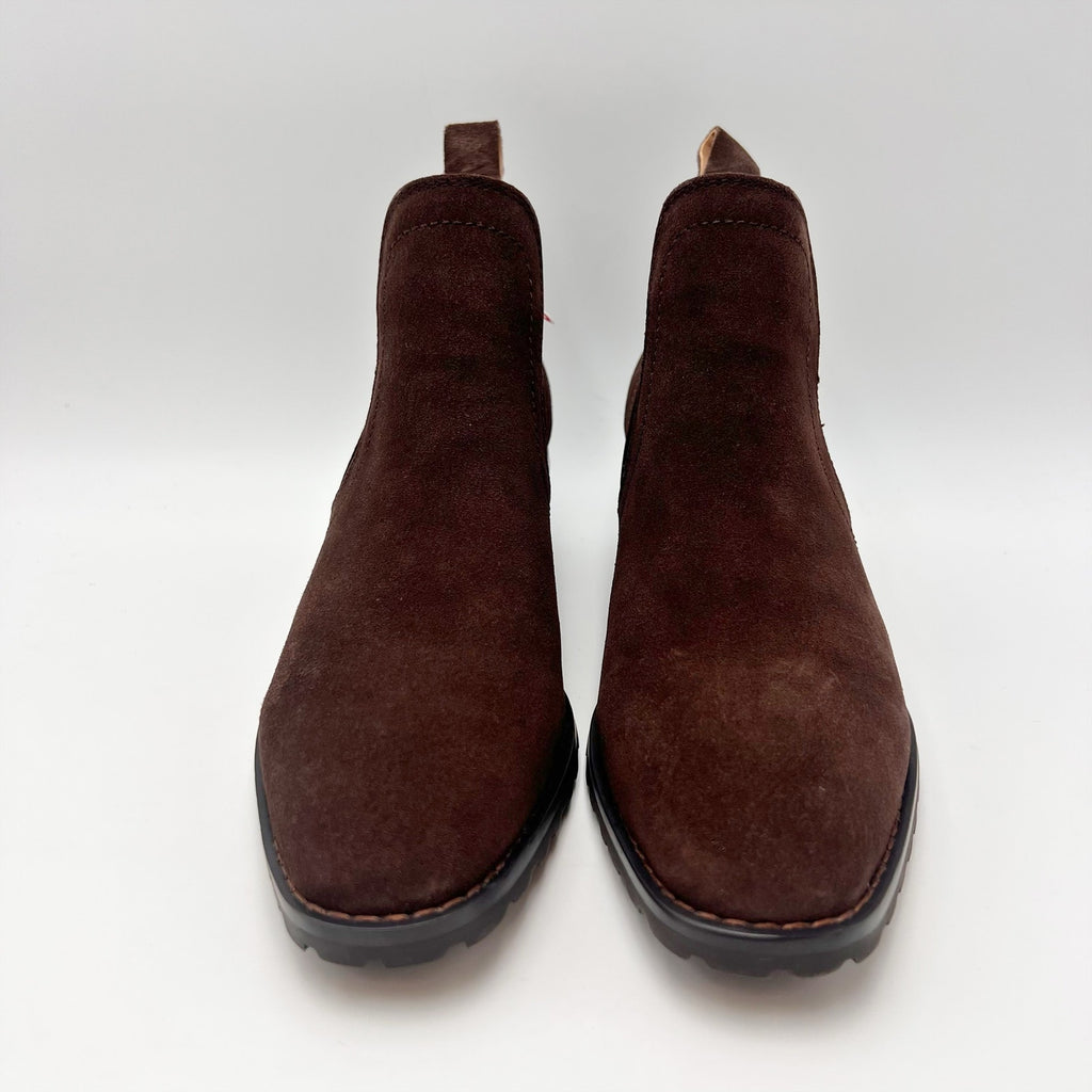 Blondo Womens Sandra Ankle Booties Size 7.5 M Java Brown Suede Waterproof NIB