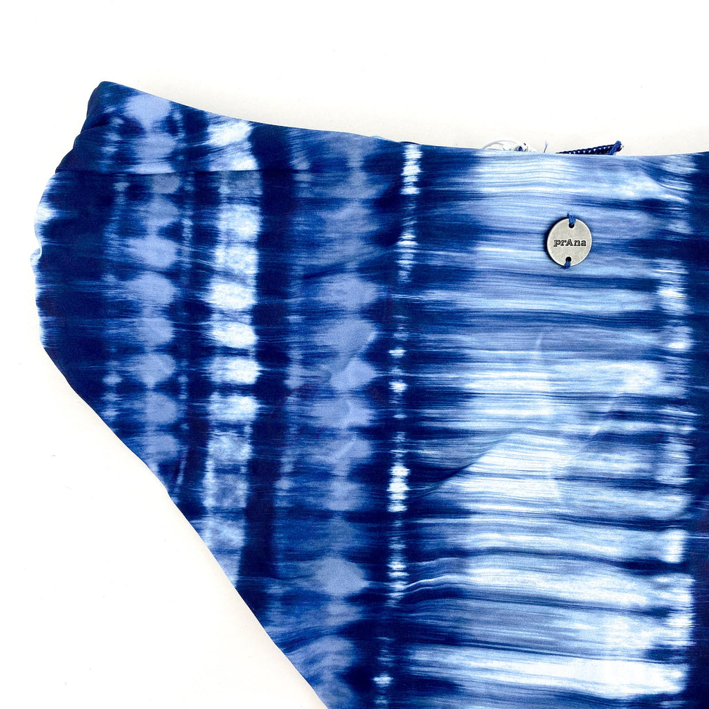 PRANA Women's Marta Hipster Bikini Bottom Medium Blue Belize Hazy Days NWT