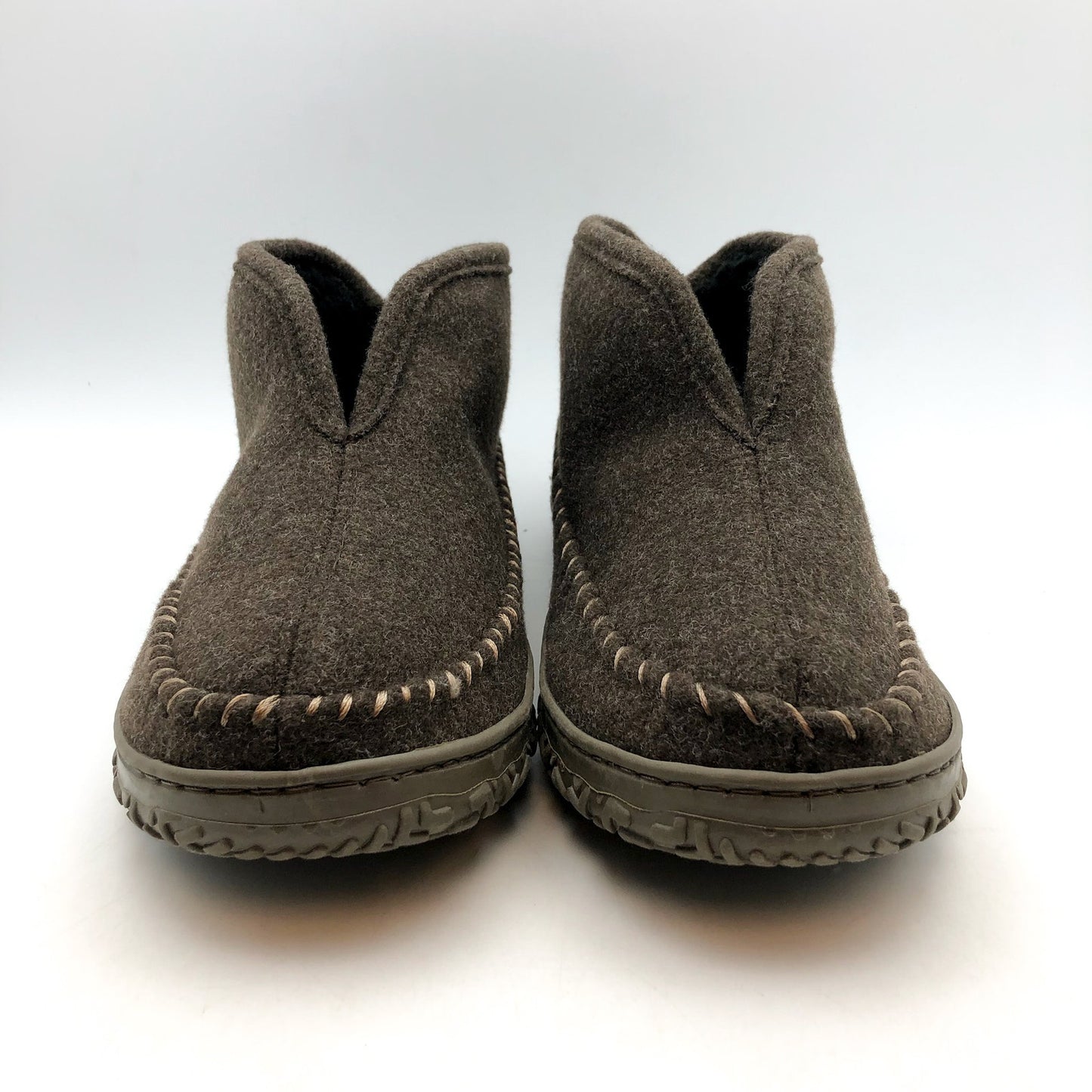 Dockers Mens Rugged Wool Slip-On Slipper Boots US 8 EU 35.5 Taupe Round Toe NIB