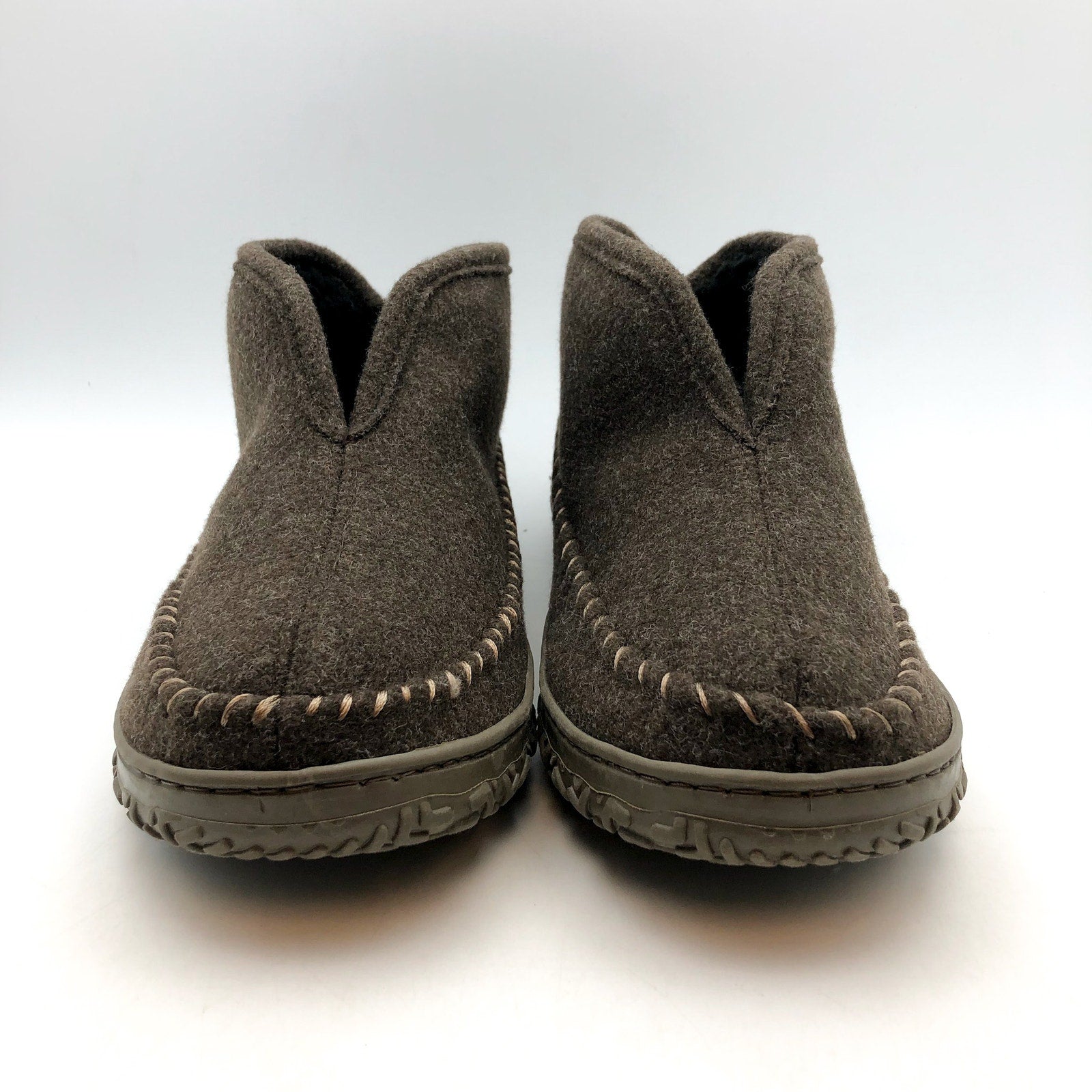 Dockers Mens Rugged Wool Slip-On Bootie Slippers SIZE 8 Brown Indoor/Outdoor NIB