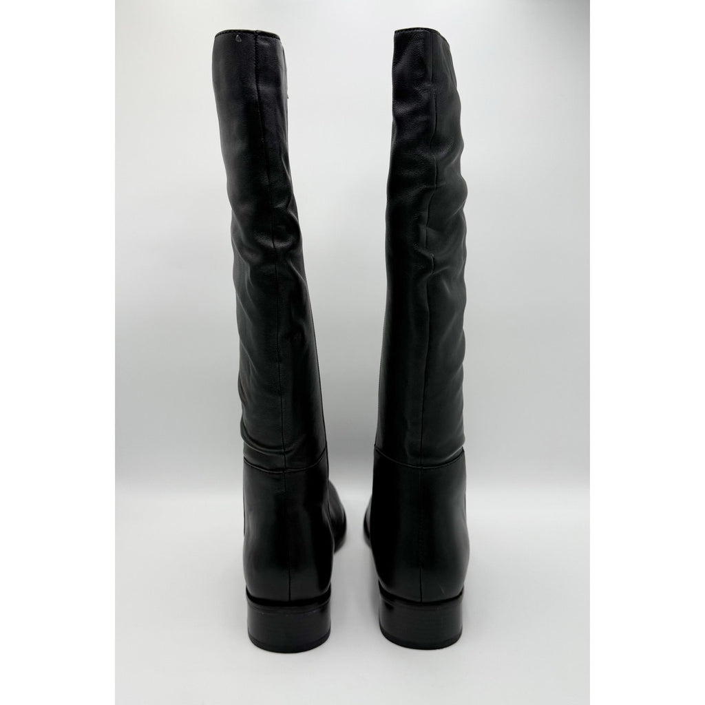 Coldwater Creek Womens Dalton Knee High Boots Size 10 Black Leather NWOB