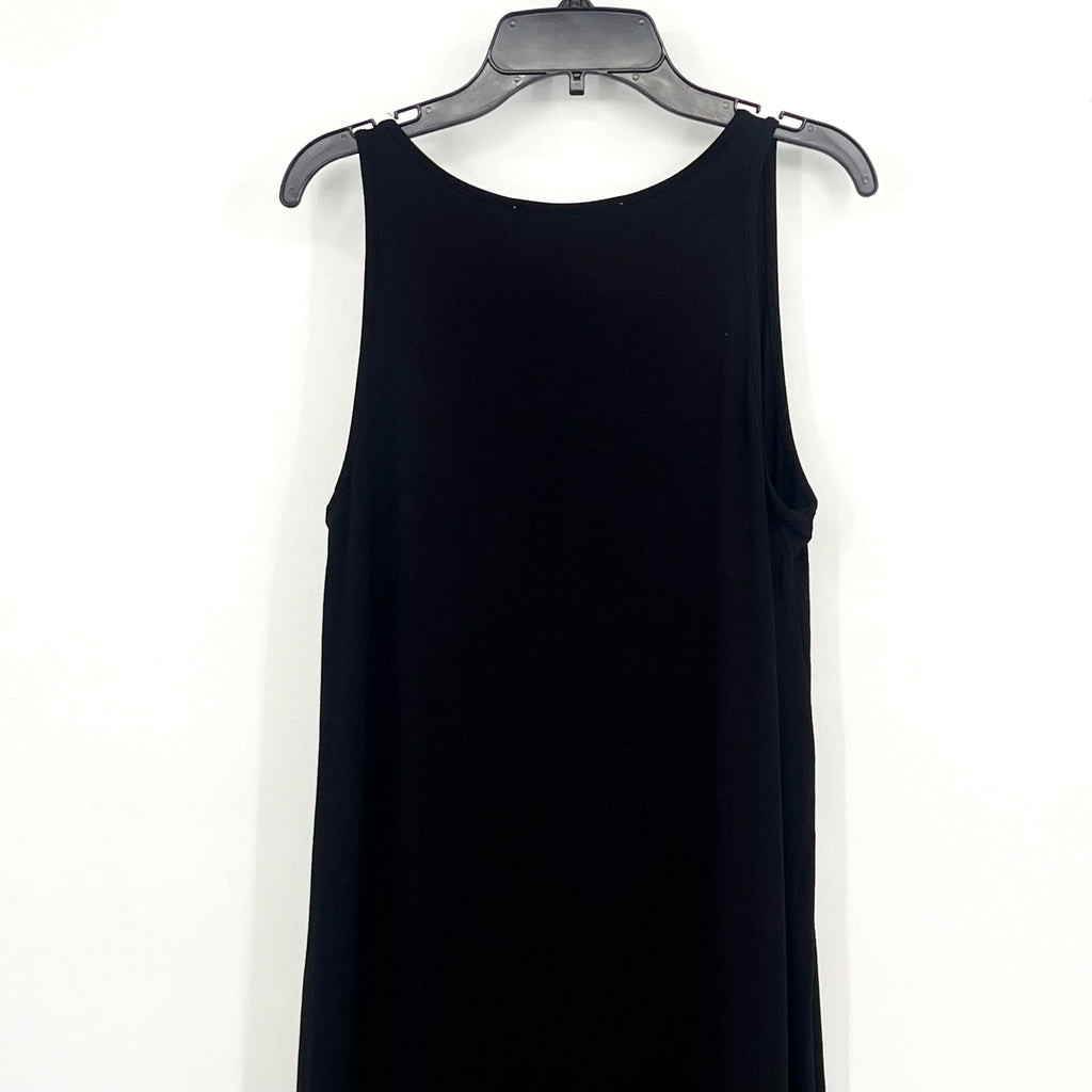 PHILOSOPHY Women's Sleeveless Scoop Neck Midi Dress Medium Black Stretch NWT