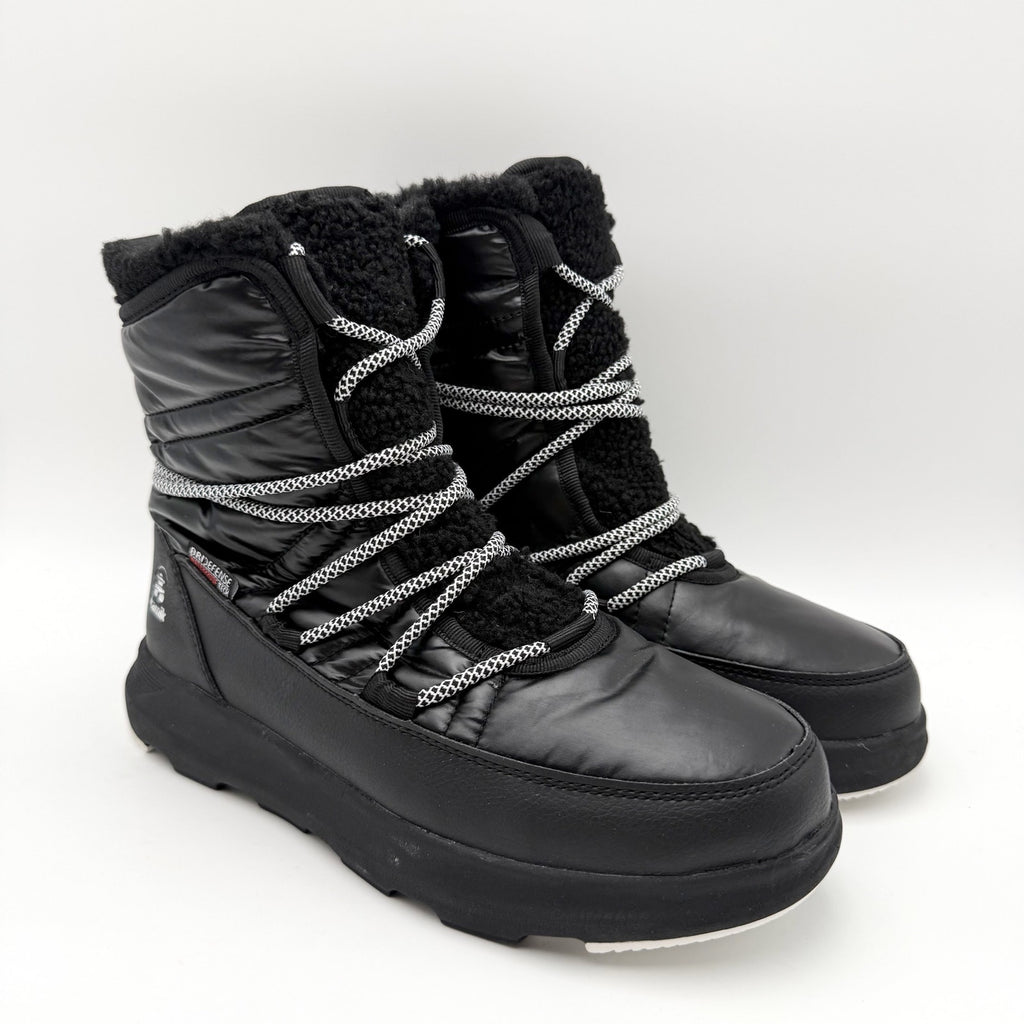 Kamik Womens Lea Pull Winter Boots US 7 M EU 38 Black Fleece NIB