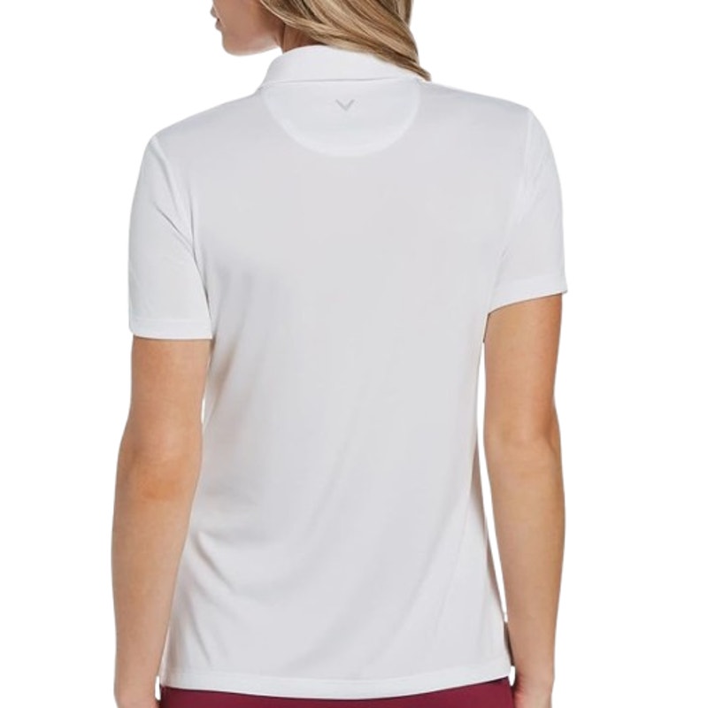 CALLAWAY 1/4 Zip Short Sleeve Golf Polo Shirt Large Brilliant White Heather NWT