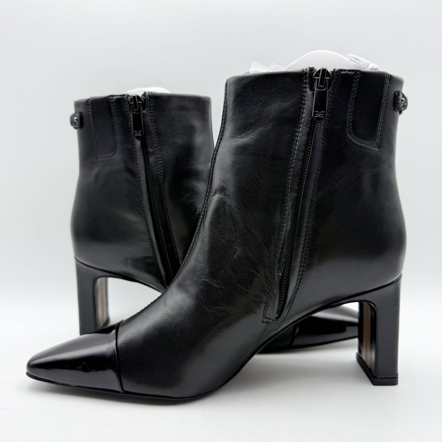 Sam Edelman Womens Saige 2 Ankle Boots US 7.5 M EU 38 Black Leather NWOB