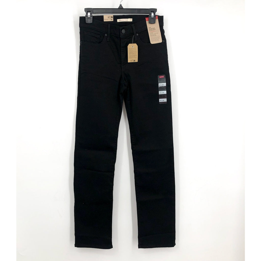 LEVI'S Women's 314 Shaping Straight Jeans 27x32 US 4 Soft Black NWT 196310000