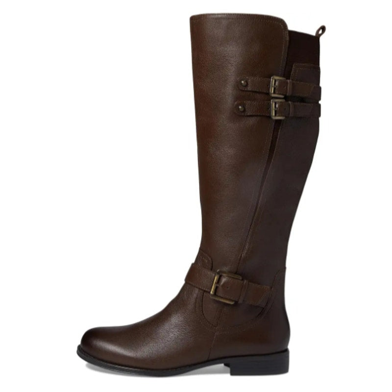 Naturalizer Womens Jessie Knee High Boots US 12 Wide WC Dark Brown Leather NWOB