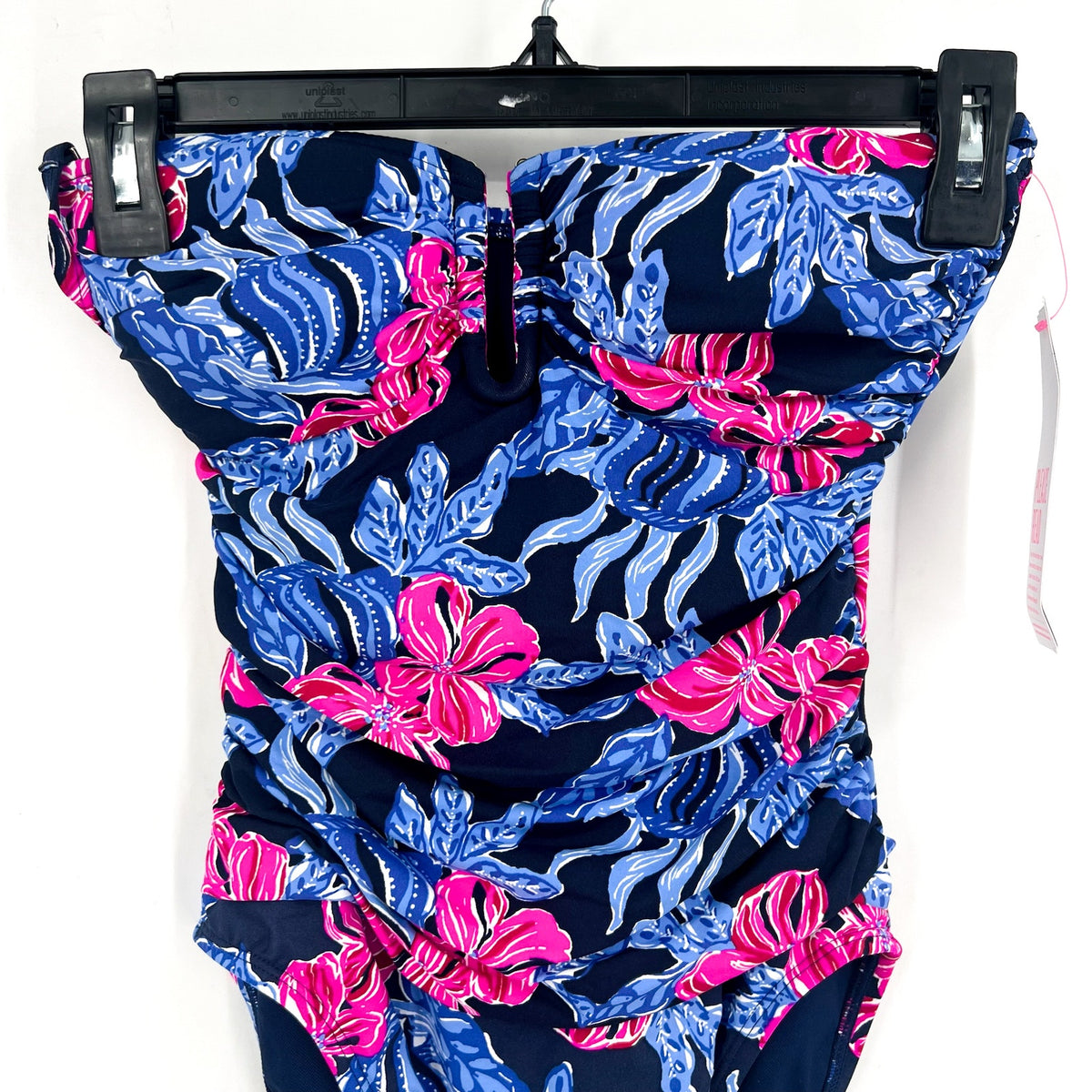 LILLY PULITZER Farlee One-Piece Swimsuit Size 0 Blue Pink Low Tide Navy NWT