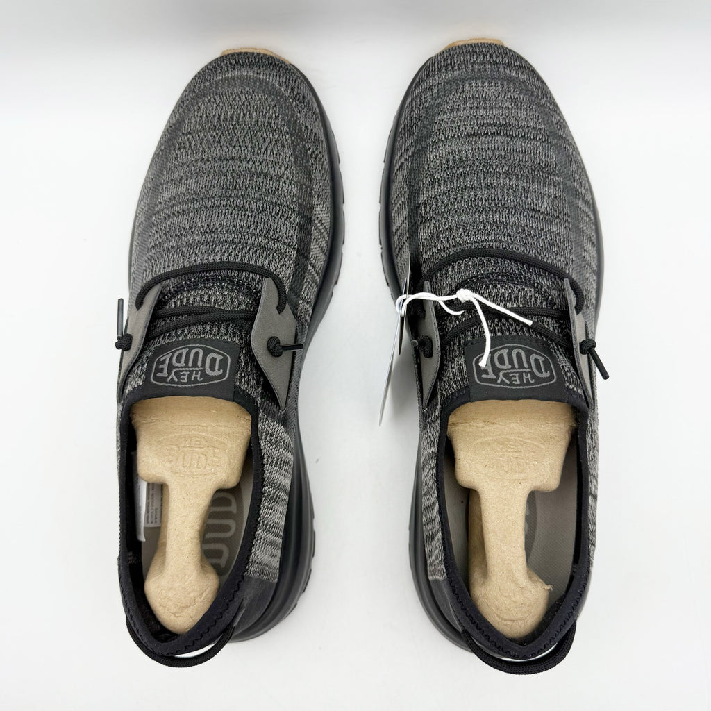 Hey Dude Mens Sirocco Casual Shoes US 13 EU 46 Grey Black NIB