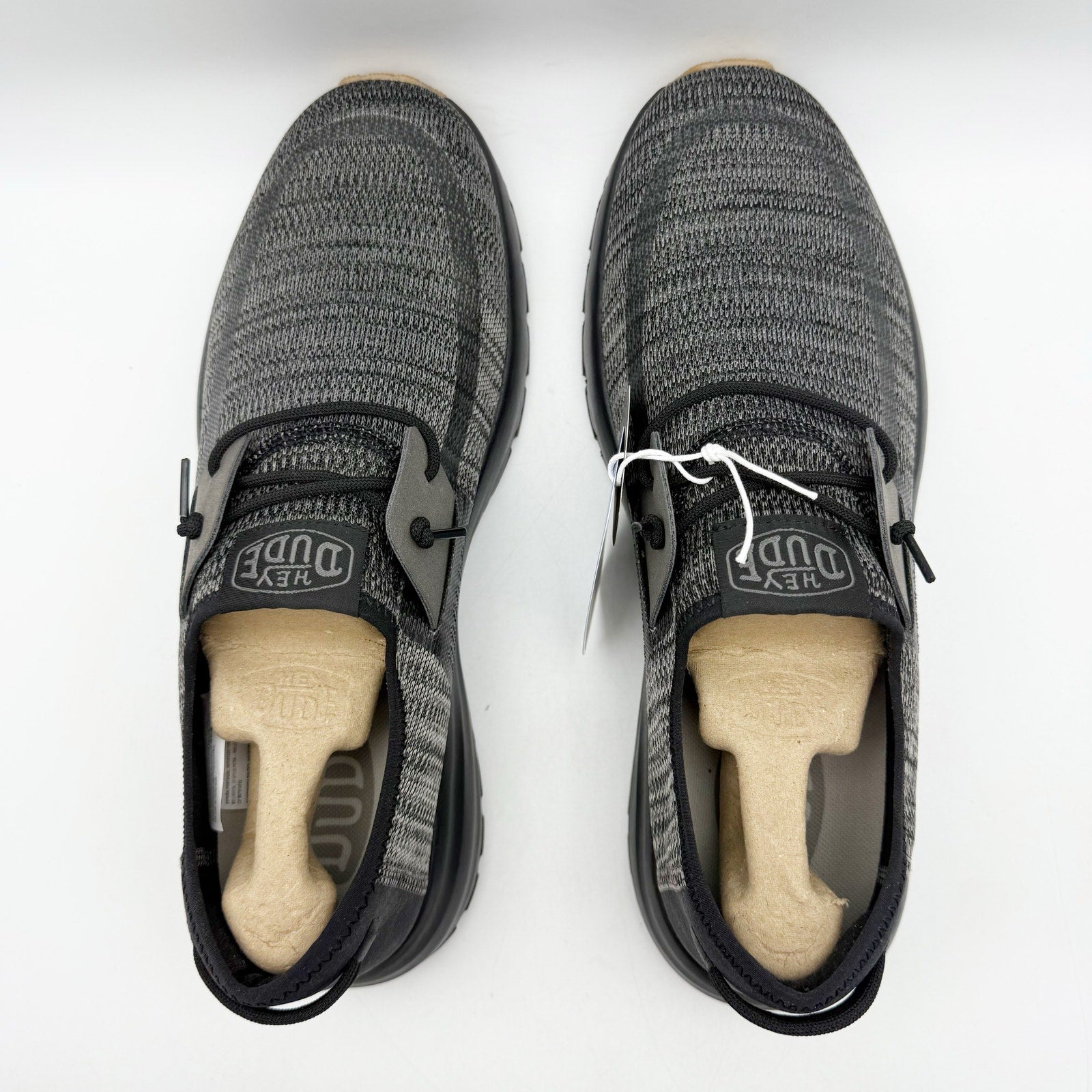 Hey Dude Mens Sirocco Casual Shoes US 13 EU 46 Grey Black NIB