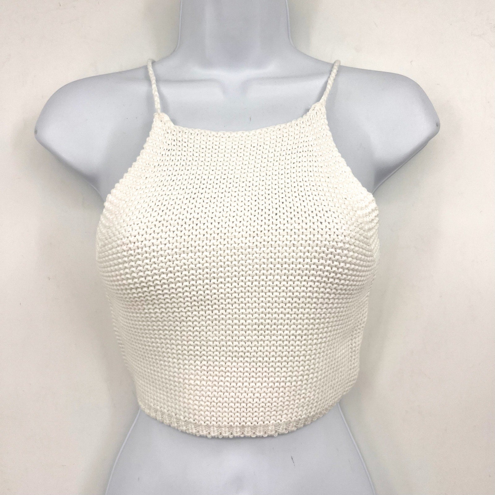 BARDOT JUNIOR Girls Andi Knit Top Size 8-10 Medium Orchid White Tie Back NWT