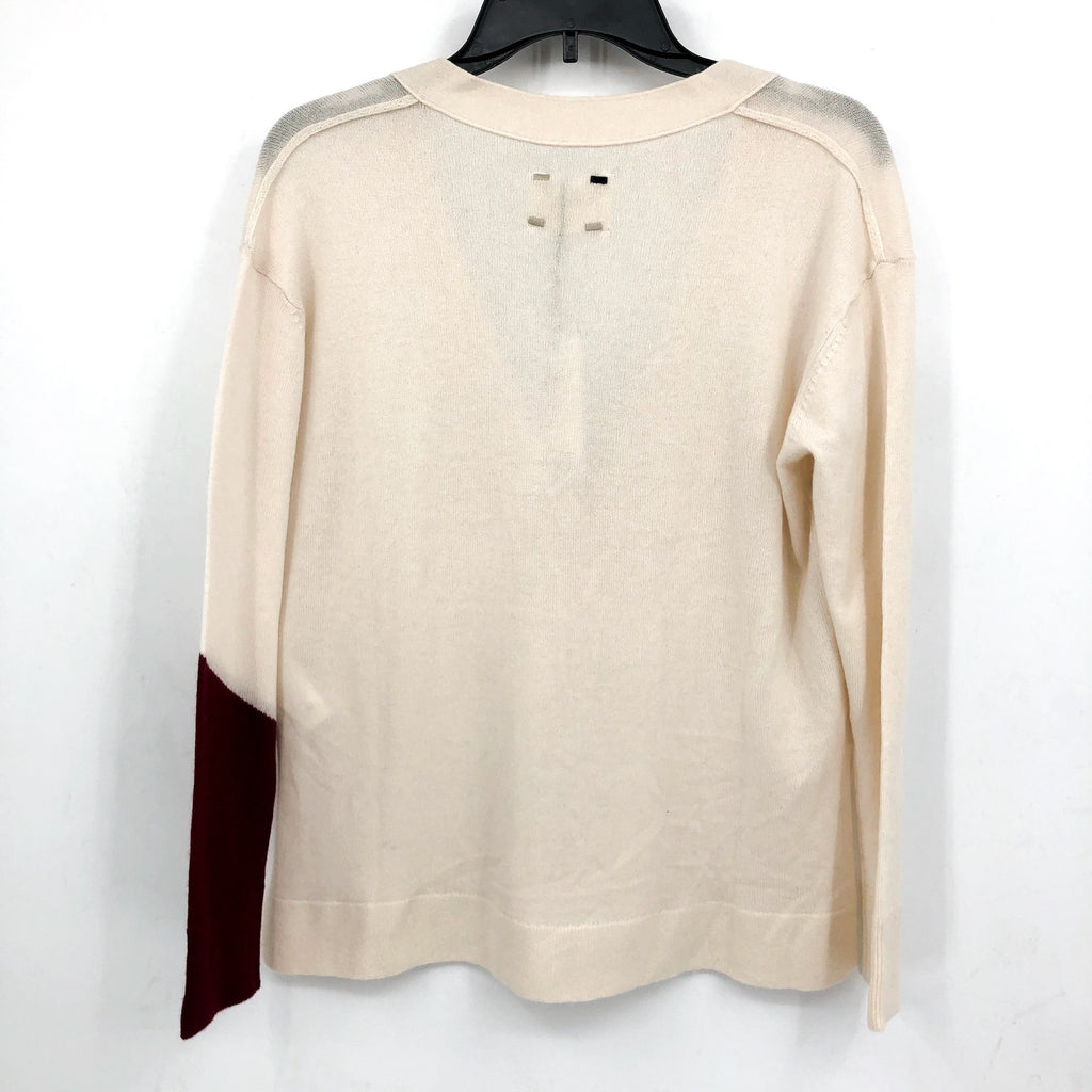 LABEL Women's Go-To Cardigan Sweater Small Putty Beige Wool Cashmere V-Neck NWT