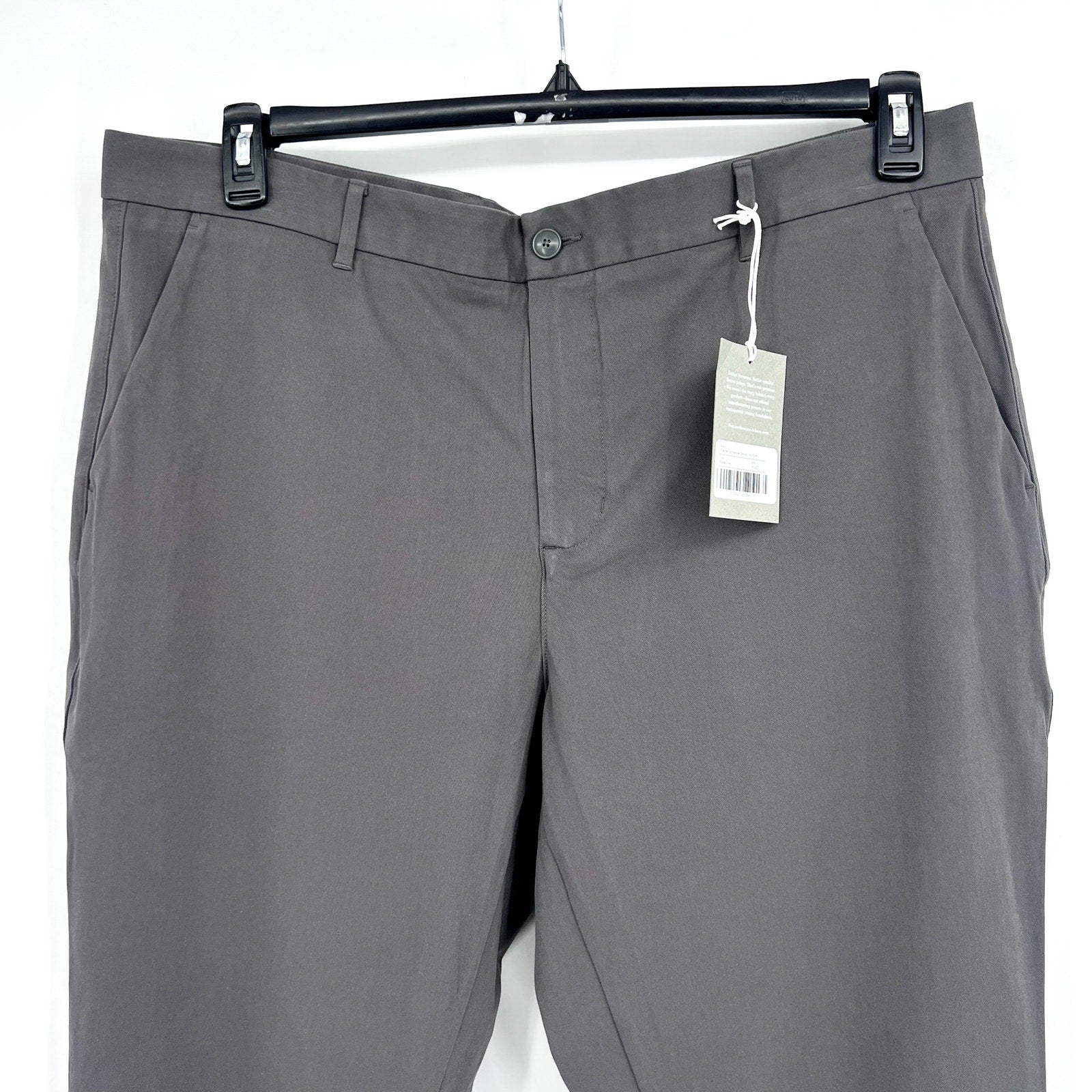 EVERLANE Uniform Mens Performance Chino Pants 40x32 Slate Grey Athletic Fit NWT