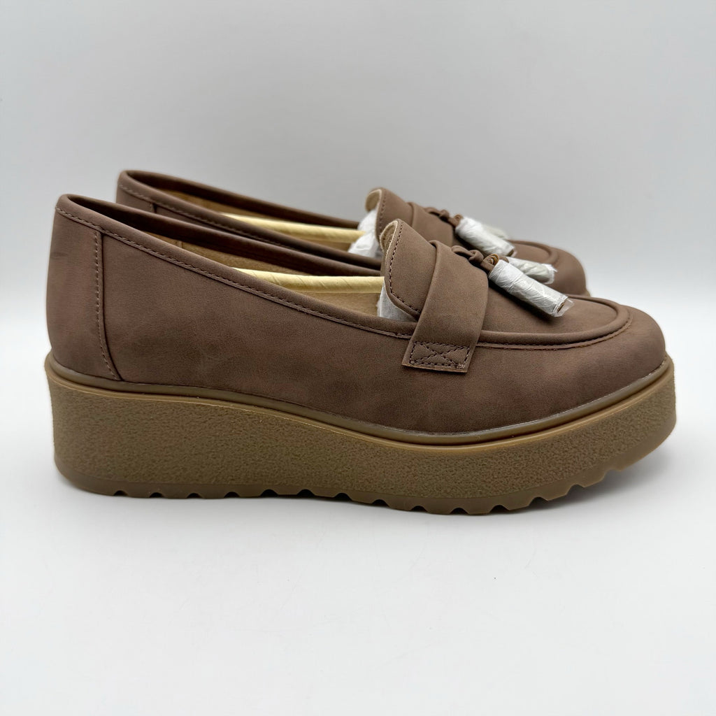 Soul Naturalizer Womens Josie Loafers US 9 Wide EU 40 Brown Slip On NIB
