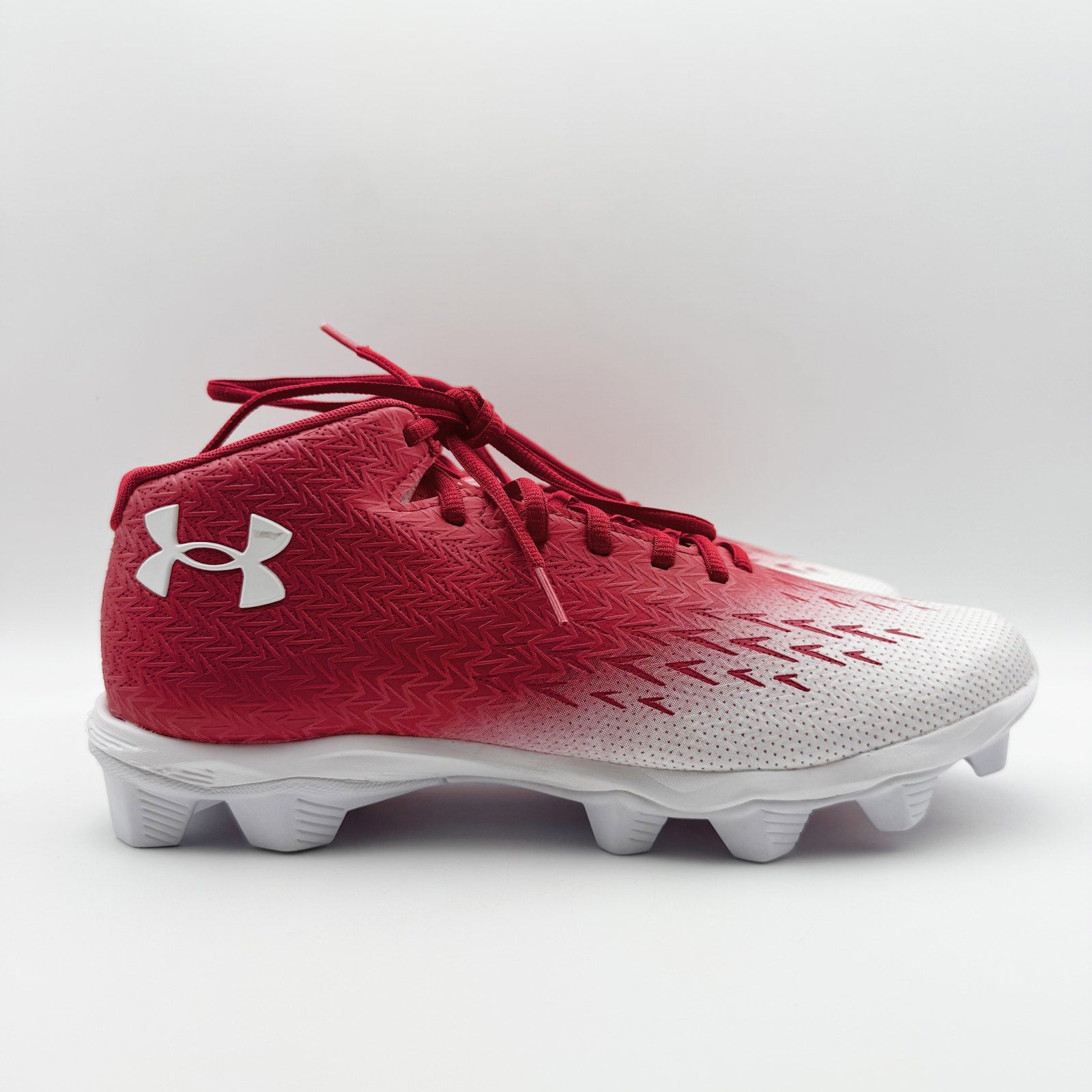 Under Armour Men's Spotlight Franchise RM Cleats Size 9.5 Red White NWOB