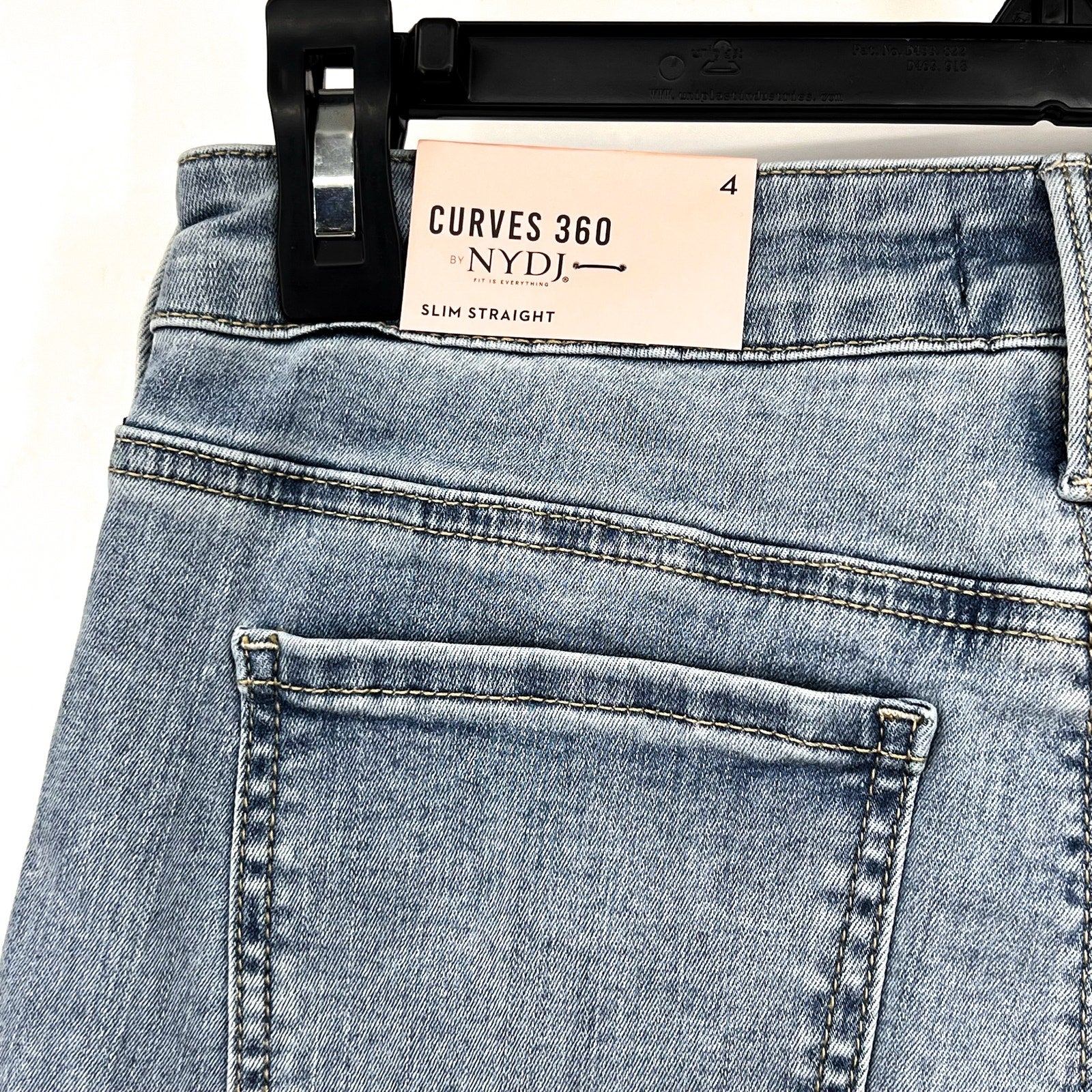 NYDJ Curves 360 Womens Slim Straight Crop Jeans Size 4 Charmed Light Blue NWT