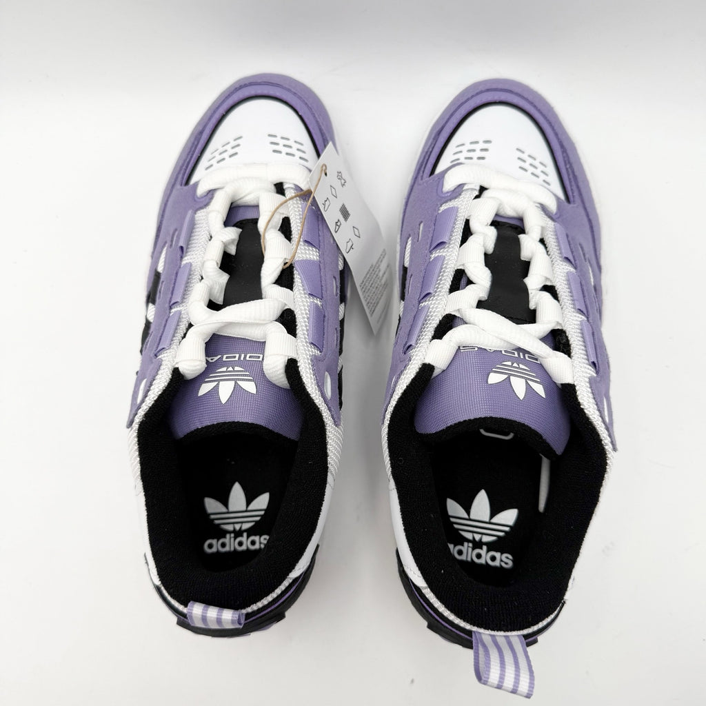 Adidas Originals Big Kids Adi2000 Sneakers Size 5 Purple White Leather NWT