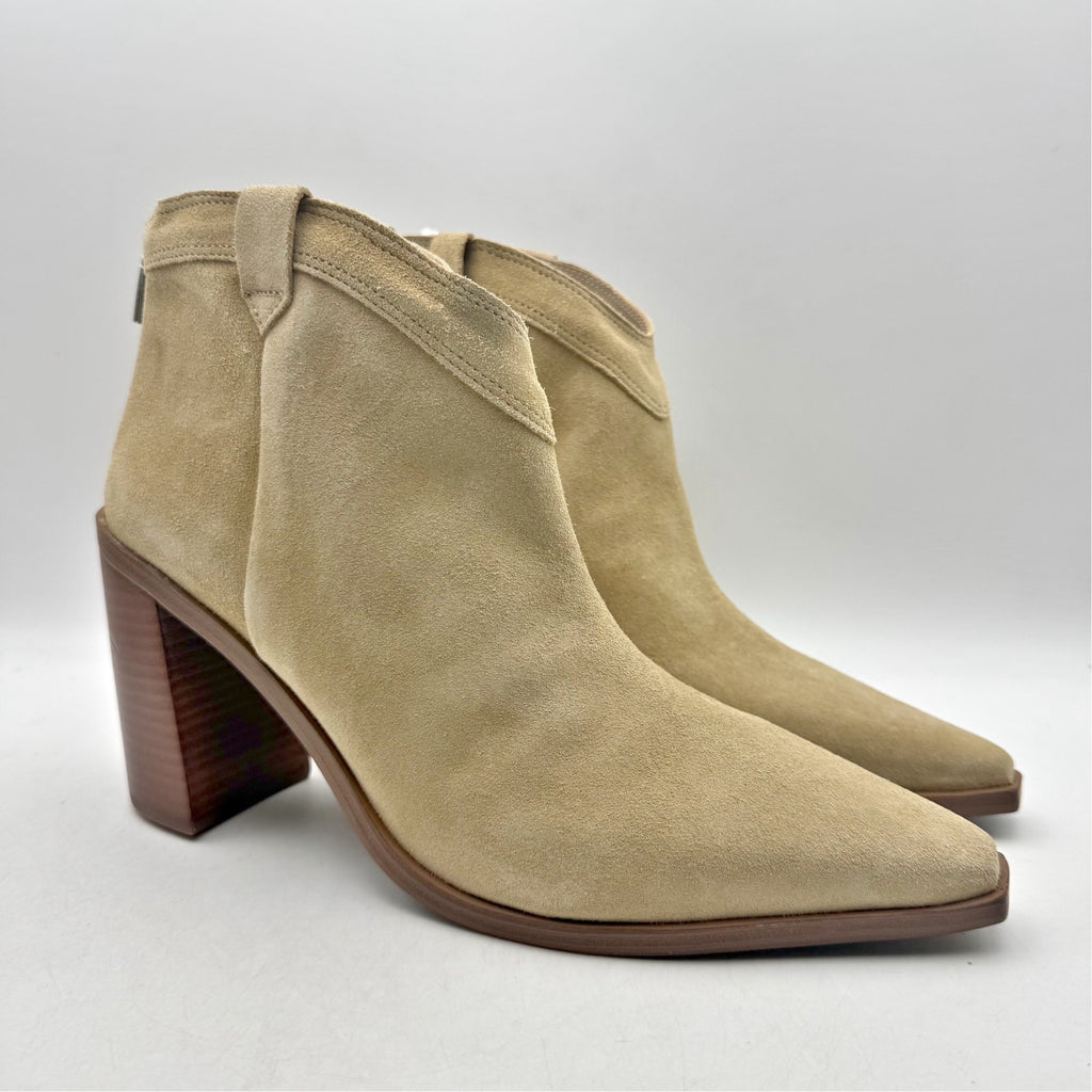 Vince Camuto Womens Wellinda Ankle Bootie Size 11 Tan Suede Heel Ankle Boot NWOB