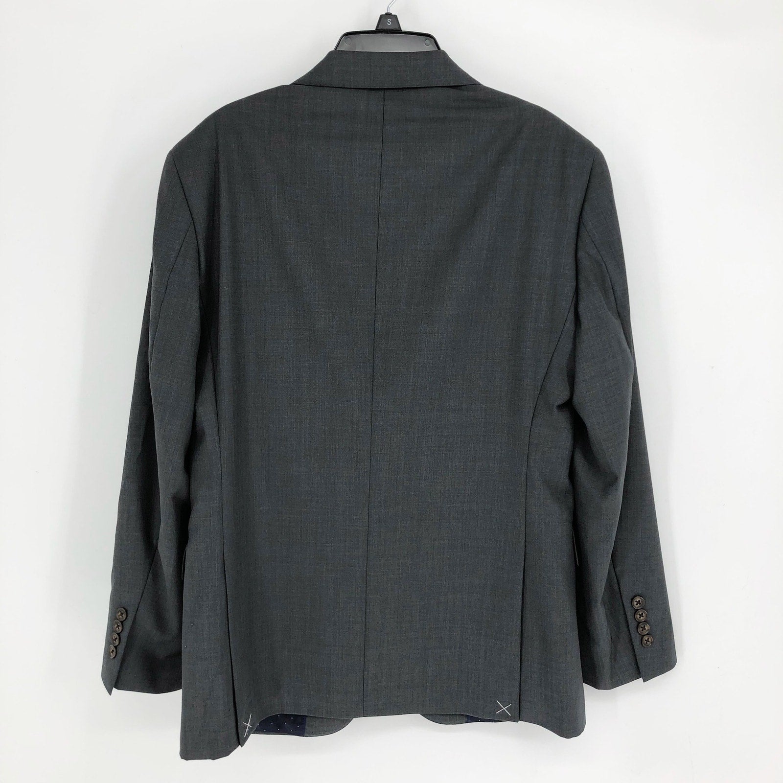 ALTON LANE Men's Tailored Fit Suit Jacket 38S Gray Wool Blend 2 Button NWOT