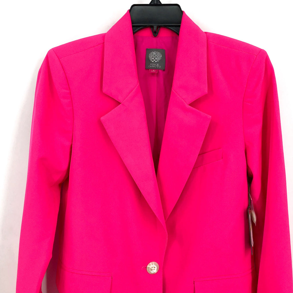 VINCE CAMUTO Womens Garden Romance Blazer Size 4 Hot Pink Jacket NWT
