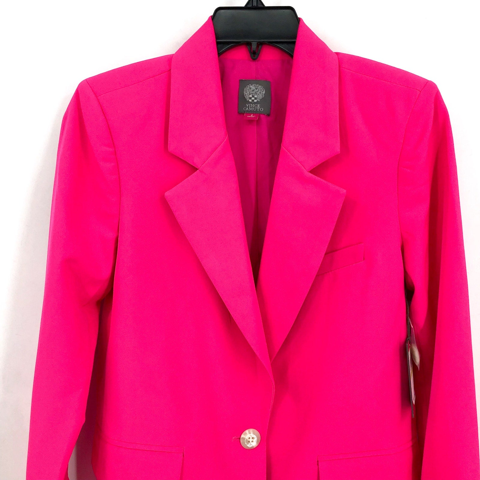 VINCE CAMUTO Womens Garden Romance Blazer Size 4 Hot Pink Jacket NWT