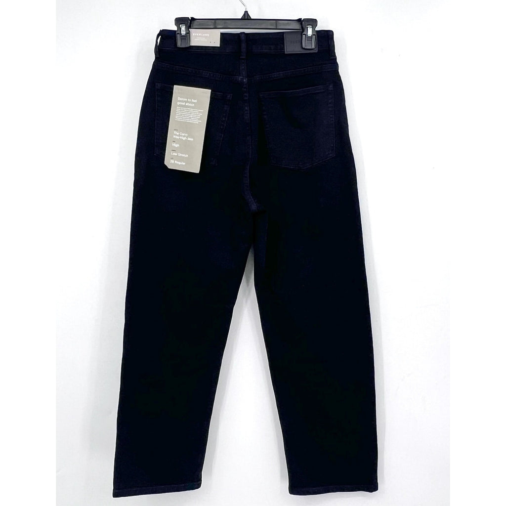 EVERLANE Women's The Curvy Way High Jeans 29x27 US 8 Black Organic Cotton NWT