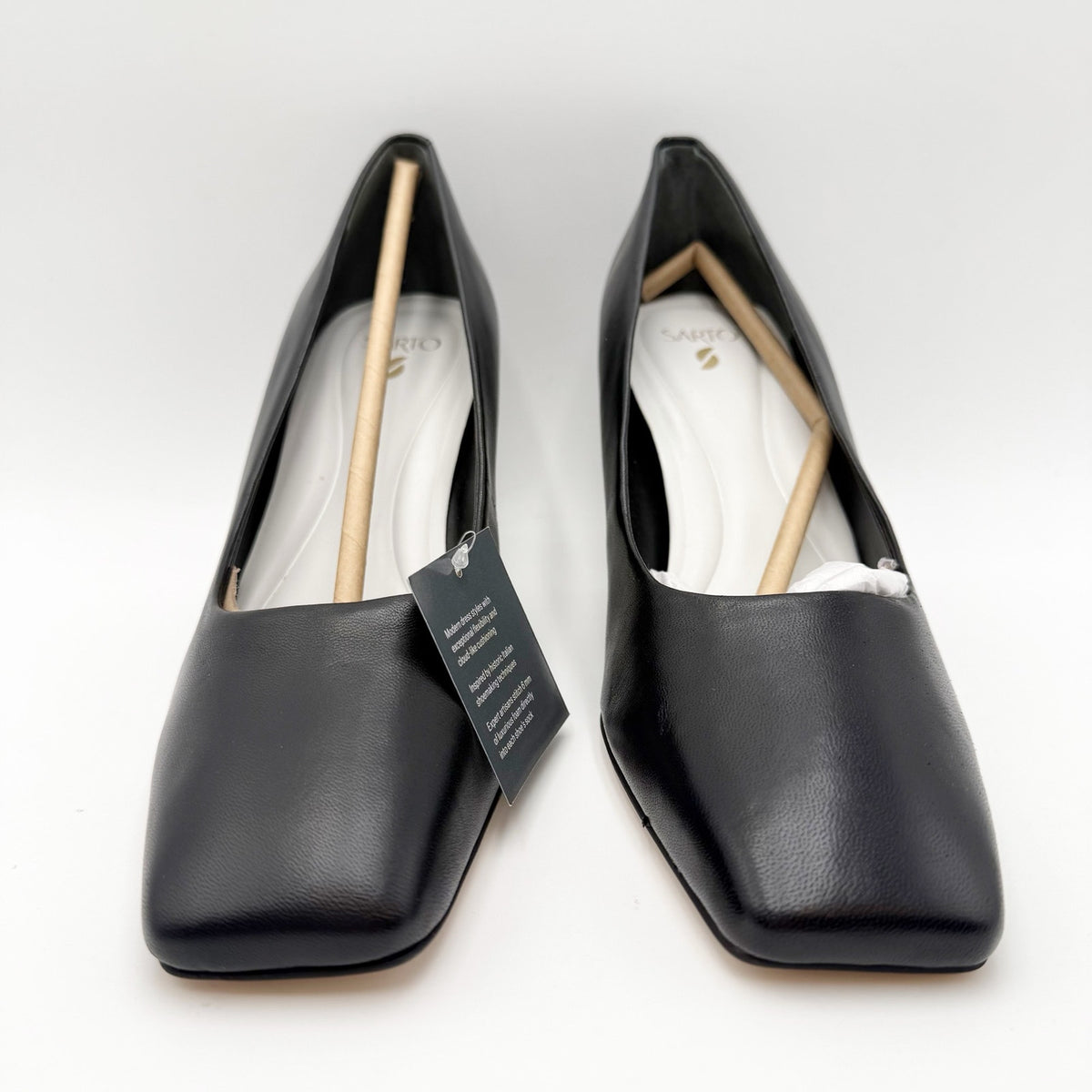 Franco Sarto Womens Flexa Aela Pumps Size 8.5 M EU 39 Black Leather NIB