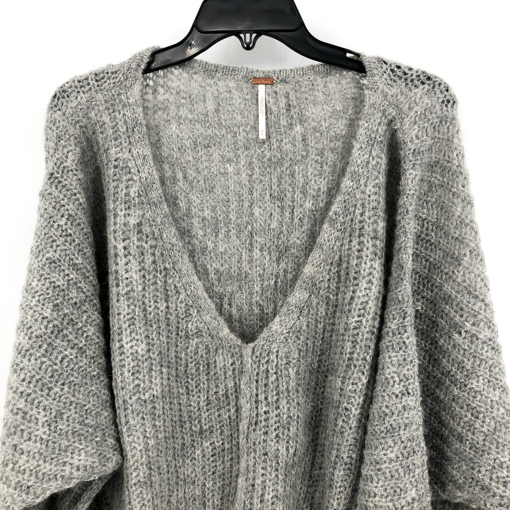 FREE PEOPLE Women's Moonbeam Slouchy Knit Sweater Medium Grey Alpaca NWOT