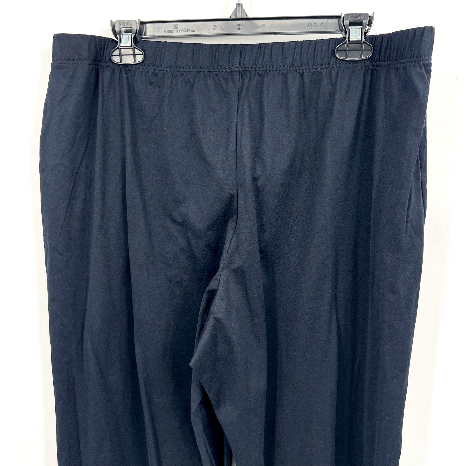 HANRO Women's Cotton Deluxe Lounge Pants XL Black Drawstring 100% Cotton NWT
