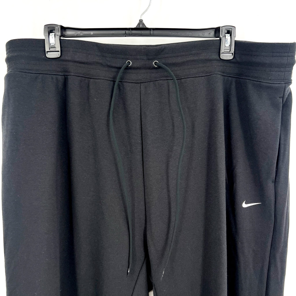 NIKE Womens Dri-Fit One French Terry Joggers 3X Black 7/8 Length Pants NWT