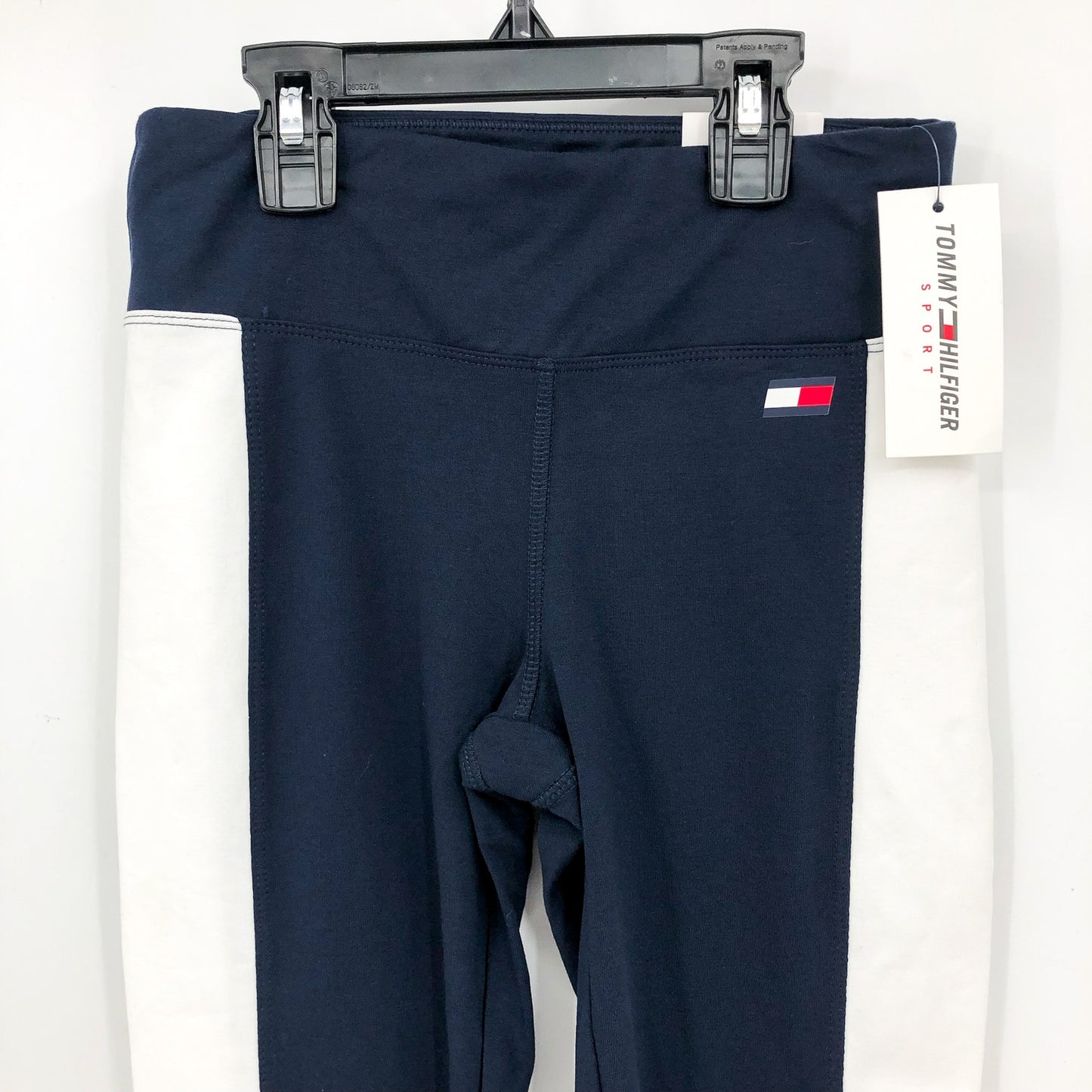 TOMMY HILFIGER Womens Performance Leggings XS Navy Blue Jersey High Rise NWT