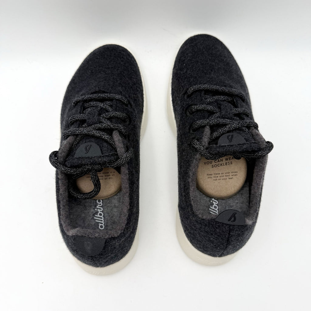 AllBirds Womens Wool Runner Sneakers US 7 EU 37 Black Athletic NIB