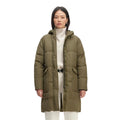 EVERLANE Women's The ReNew Long Puffer Jacket XS Army Green Hood Coat NWT