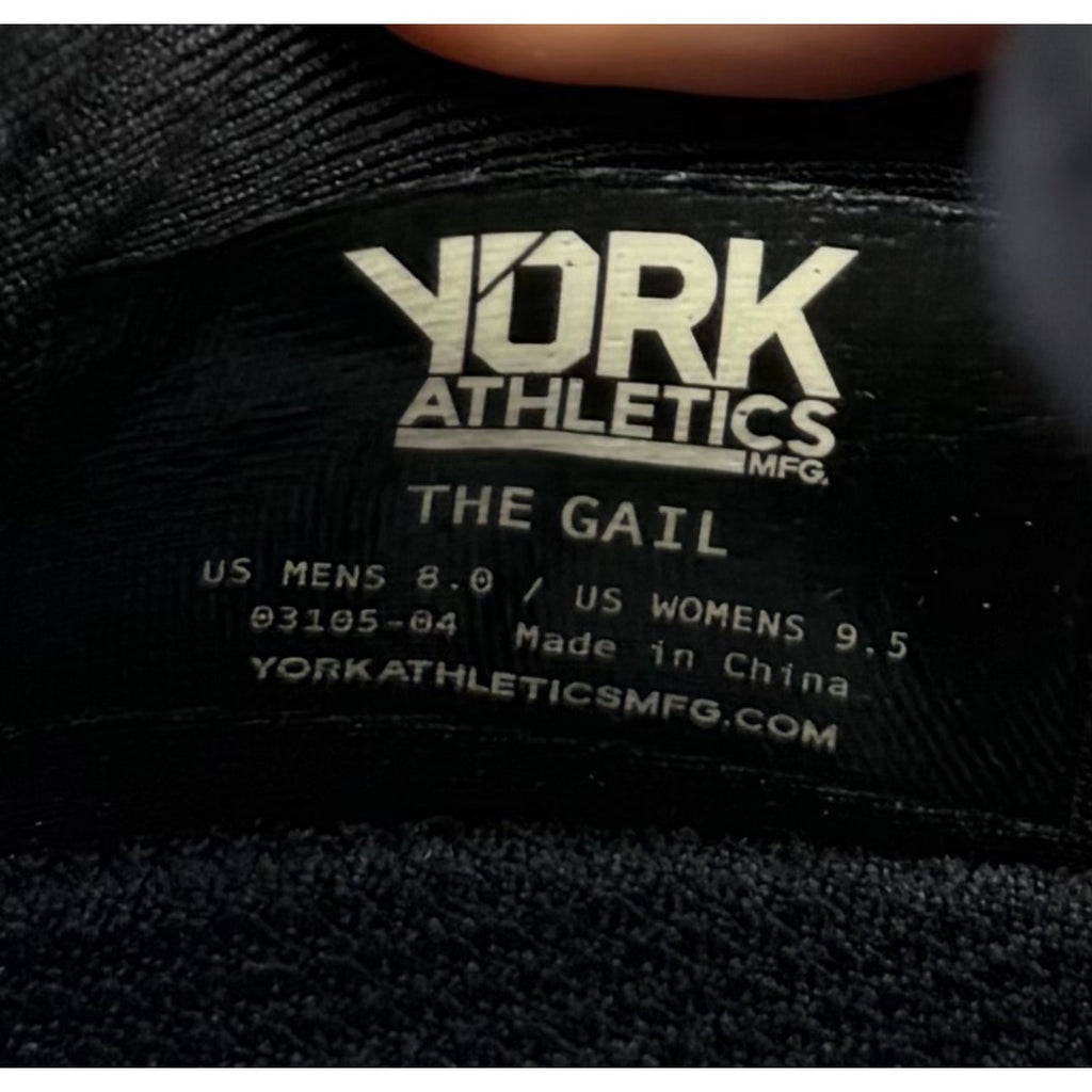 YORK Athletics Mens The Gail Recovery Trainer Sneakers US 8 Black Slip On NIB