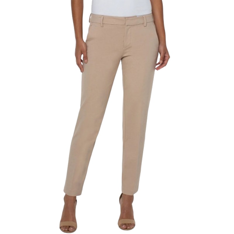 LIVERPOOL Women's Kelsey Knit Trouser Size 6 - 28 Biscuit Tan Super Stretch NWT