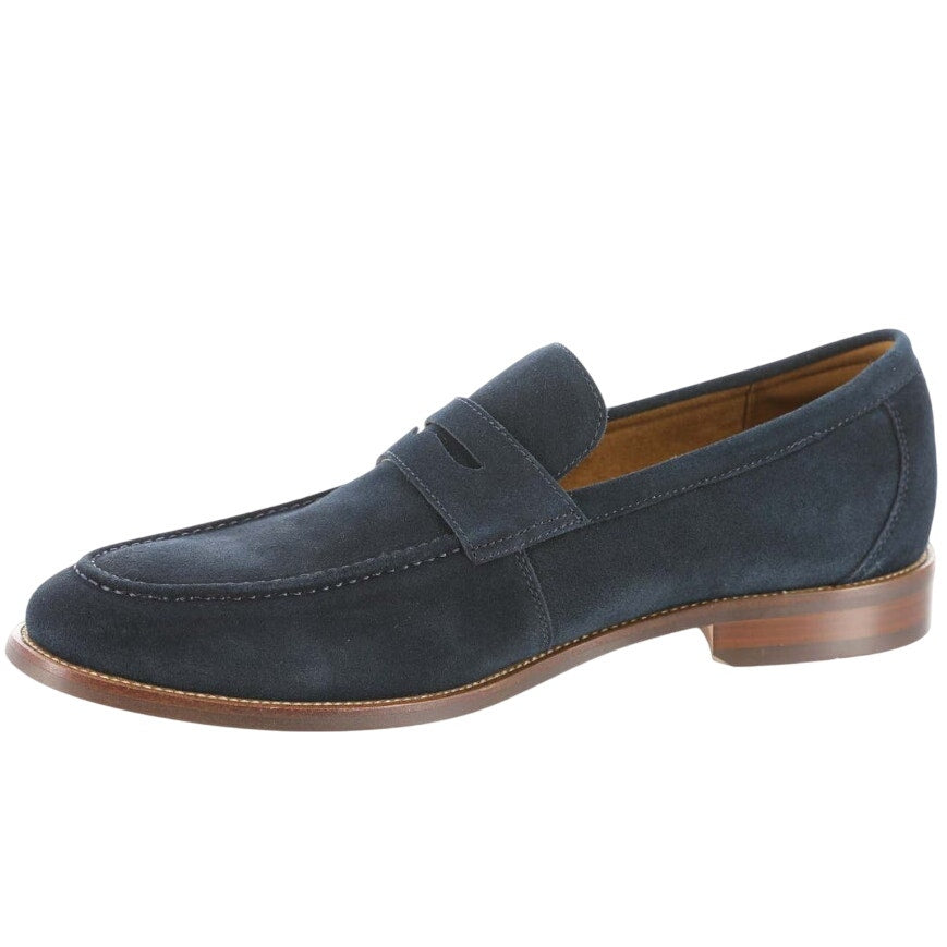 Florsheim Mens Rucci Penny Loafers Size 7 M EU 40 Navy Blue Suede NIB