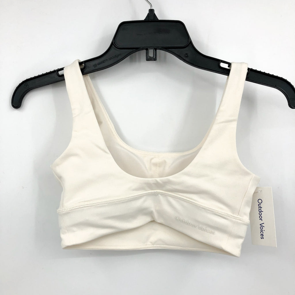 OUTDOOR VOICES Women's FreeForm Scoop Bra XXS White Milk Stone NWT
