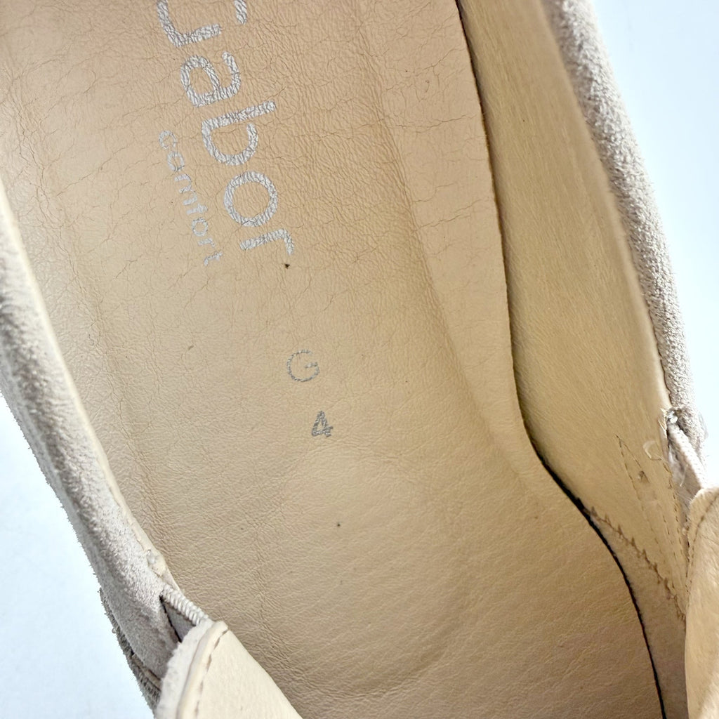 Gabor Womens 22.453 Platform Loafers UK 4 US 6.5 Beige Suede NWOB