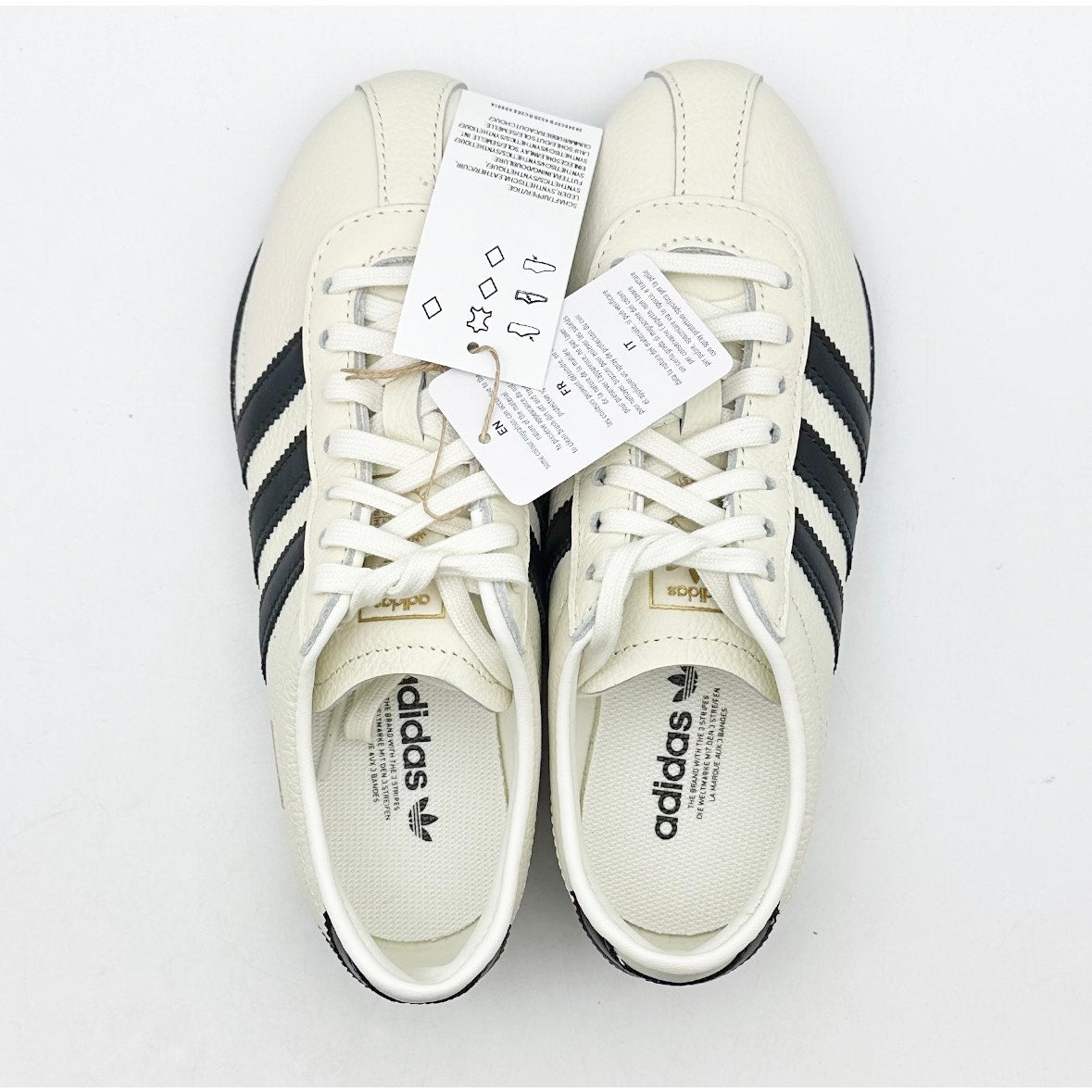 ADIDAS Womens Tokyo Casual Sneakers Size 5 Off White Black NWOB